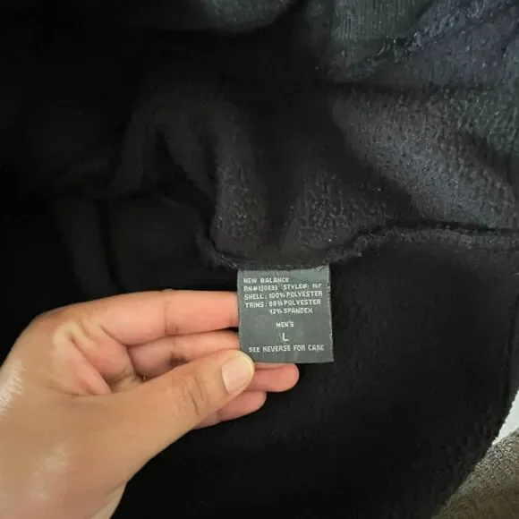 New Balance Men's Black Sherpa Fleece Funnel Neck Full-Zip Jacket coat Size L - Picture 4 of 12